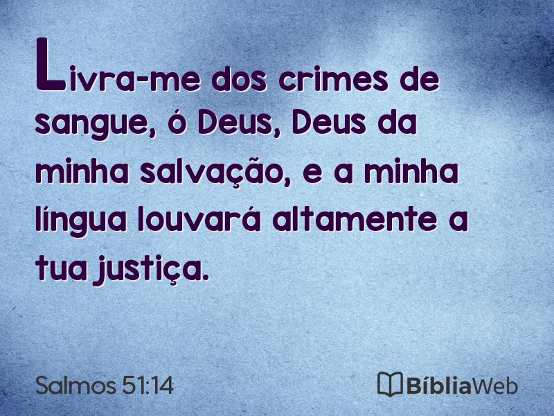 Salmos 51:14 em imagem para compartilhar