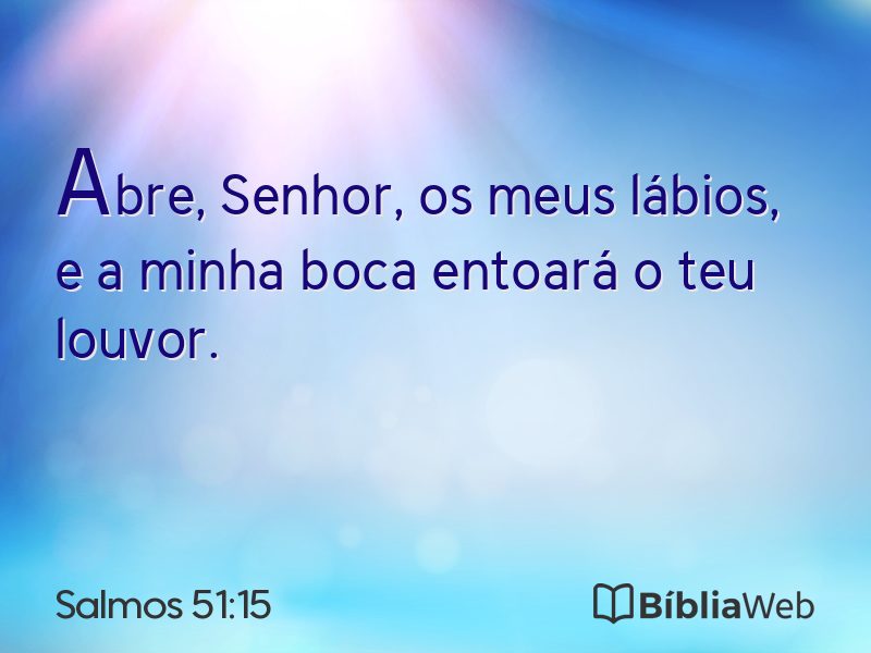 Salmos 51:15 em imagem para compartilhar