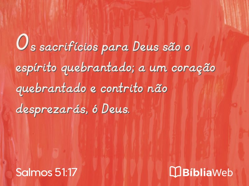 Salmos 51:17 em imagem para compartilhar
