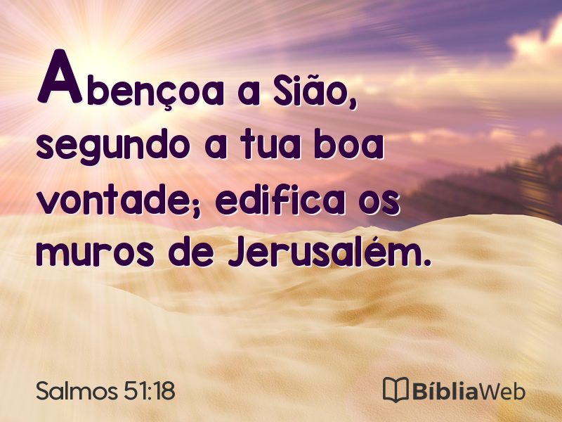 Salmos 51:18 em imagem para compartilhar