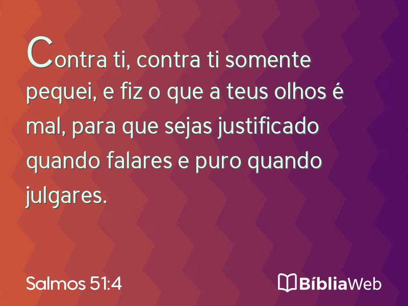 Salmos 51:4 em imagem para compartilhar