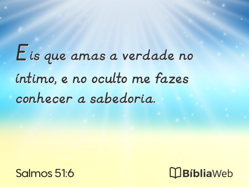 Salmos 51:6 em imagem para compartilhar