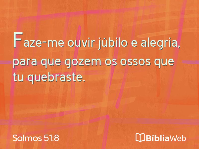 Salmos 51:8 em imagem para compartilhar