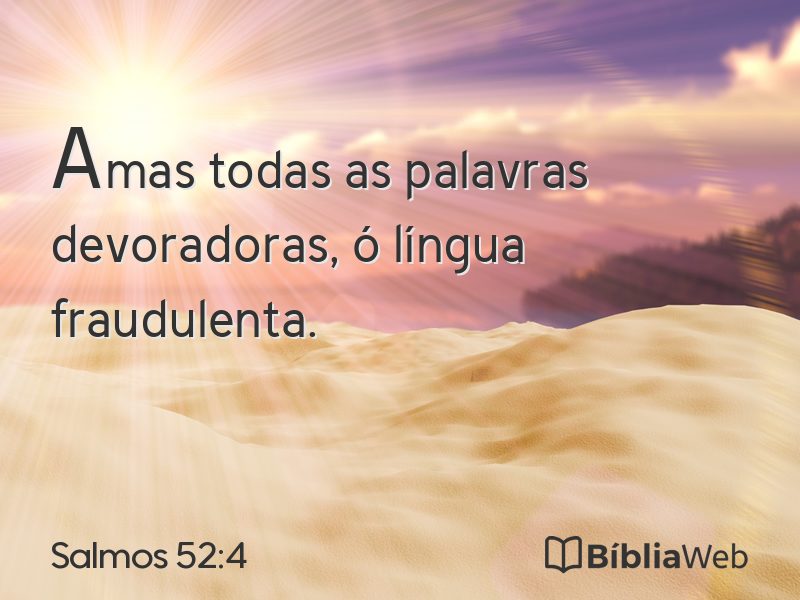 Salmos 52:4 em imagem para compartilhar