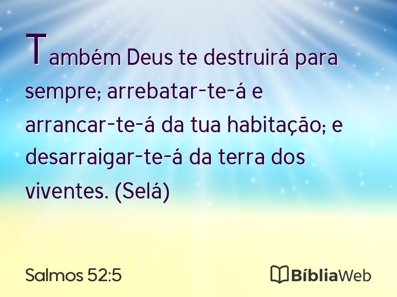Salmos 52:5 em imagem para compartilhar