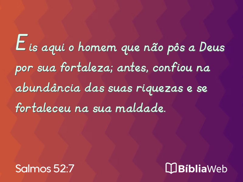 Salmos 52:7 em imagem para compartilhar
