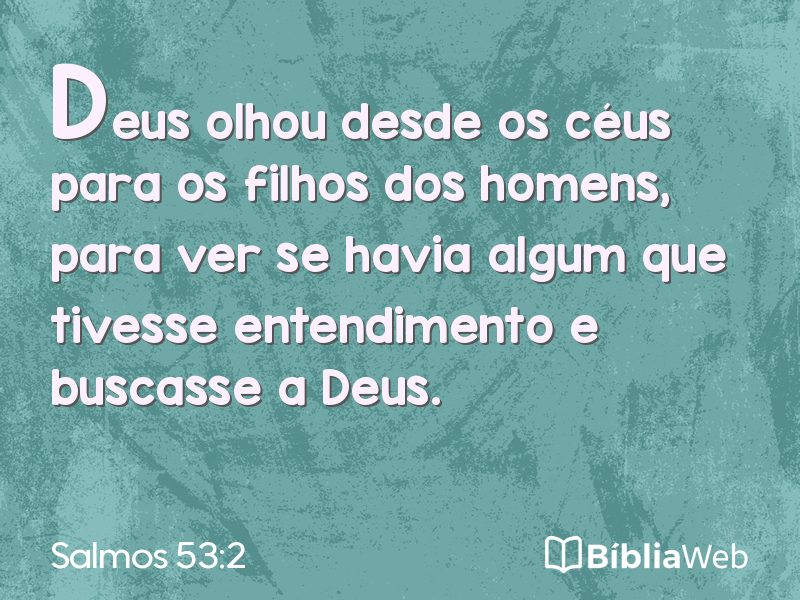Salmos 53:2 em imagem para compartilhar