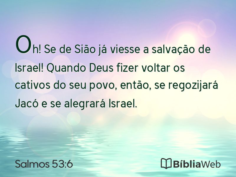 Salmos 53:6 em imagem para compartilhar