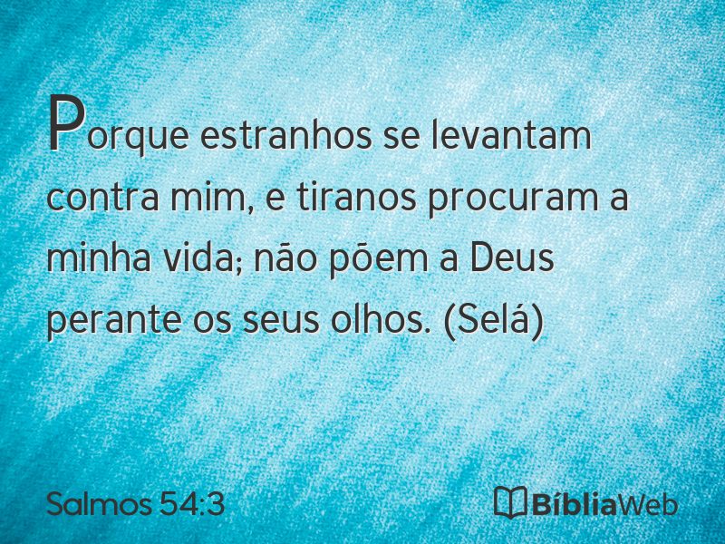 Salmos 54:3 em imagem para compartilhar
