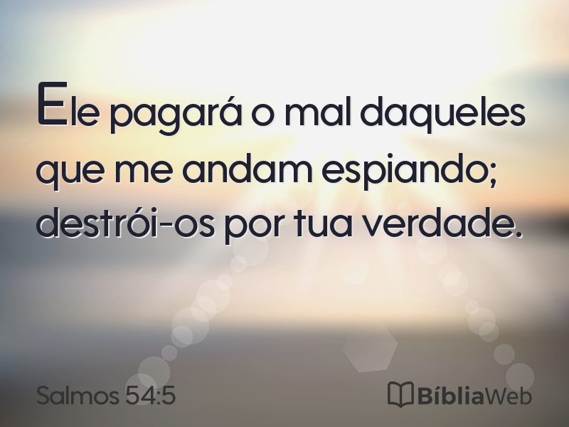 Salmos 54:5 em imagem para compartilhar