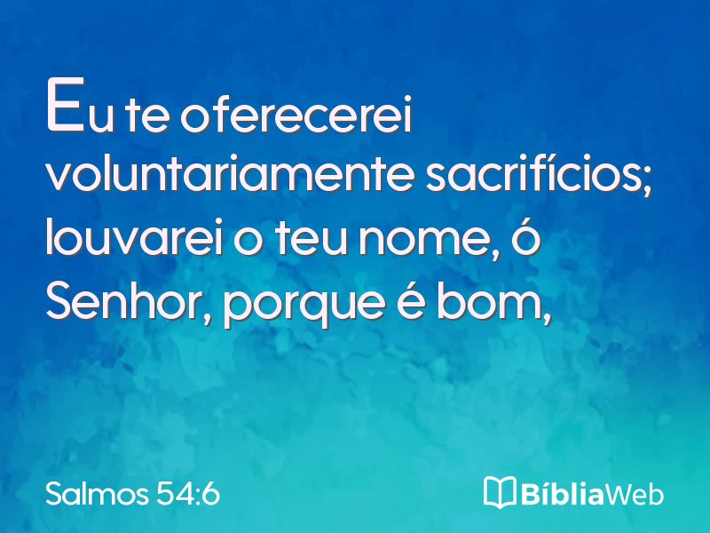 Salmos 54:6 em imagem para compartilhar