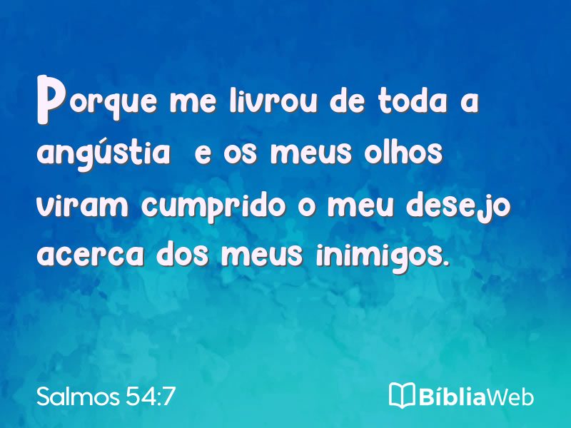 Salmos 54:7 em imagem para compartilhar