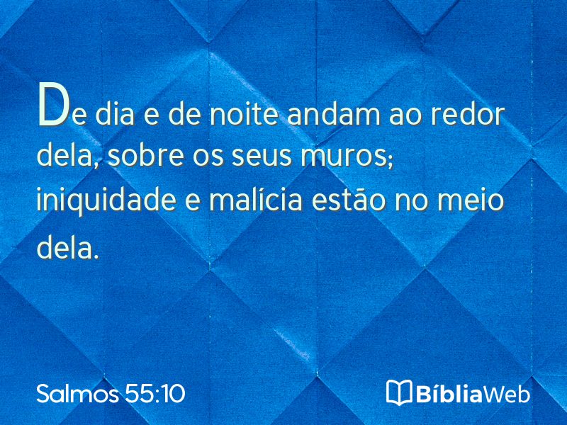 Salmos 55:10 em imagem para compartilhar