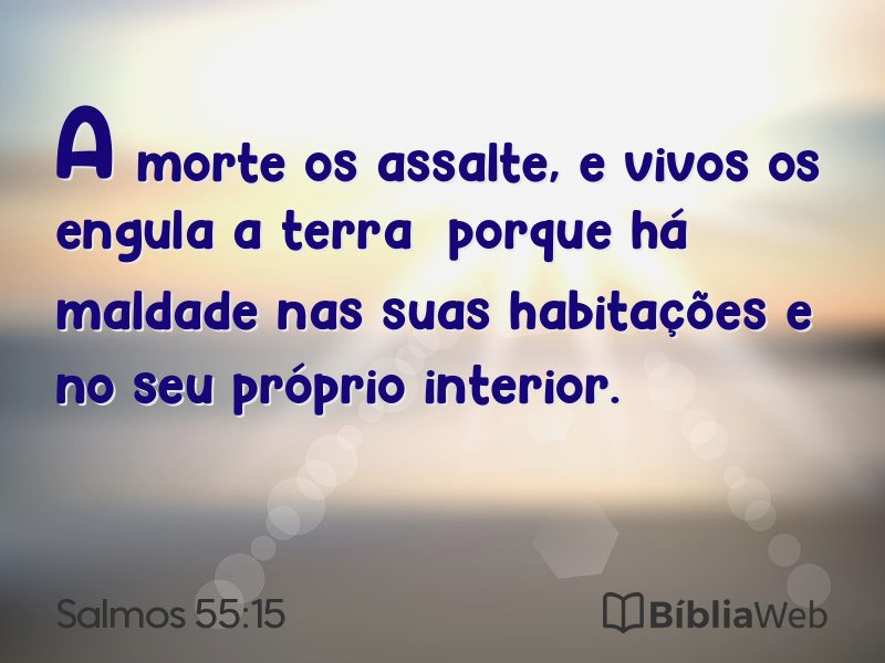 Salmos 55:15 em imagem para compartilhar