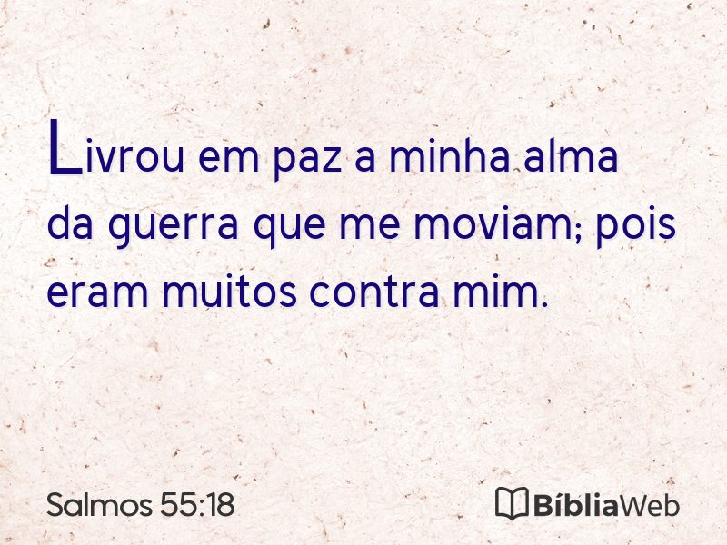 Salmos 55:18 em imagem para compartilhar