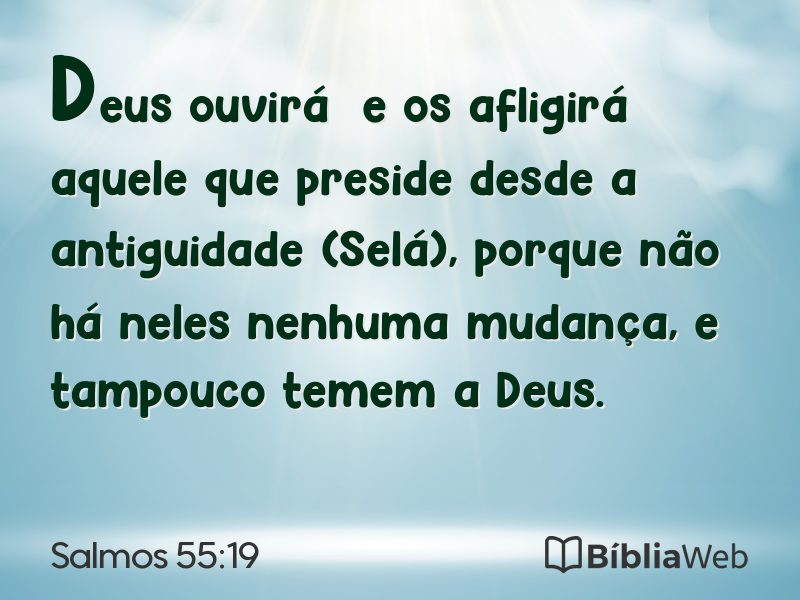 Salmos 55:19 em imagem para compartilhar