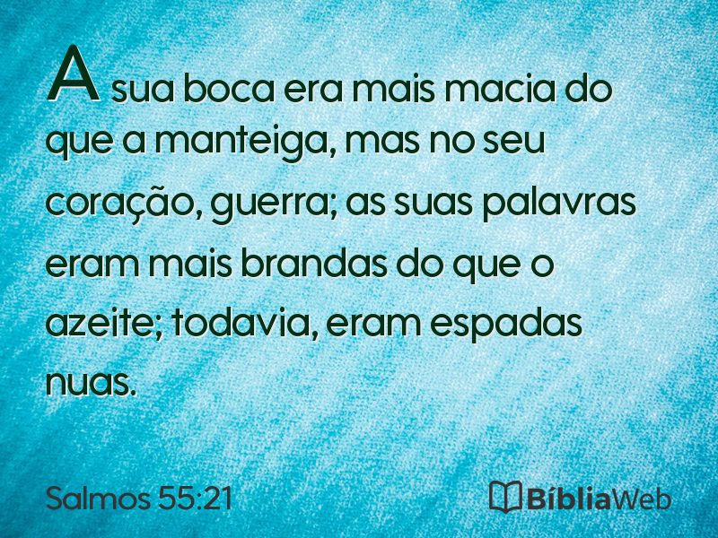 Salmos 55:21 em imagem para compartilhar