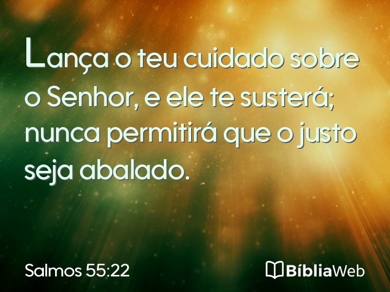 Salmos 55:22 em imagem para compartilhar