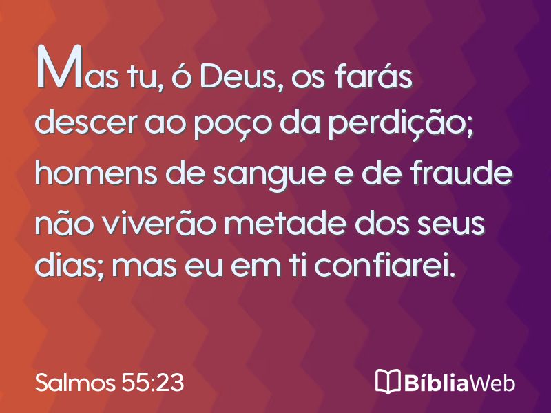 Salmos 55:23 em imagem para compartilhar