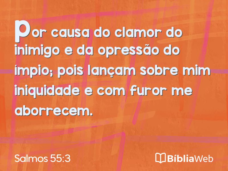 Salmos 55:3 em imagem para compartilhar