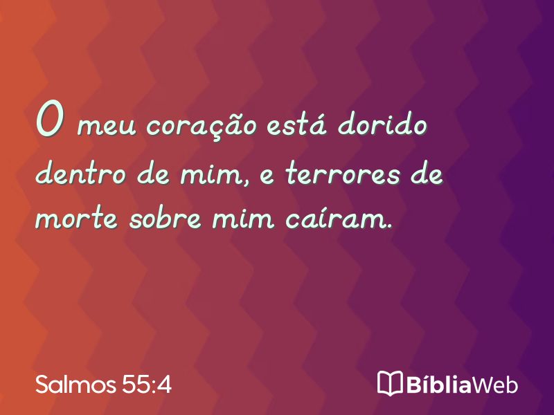Salmos 55:4 em imagem para compartilhar
