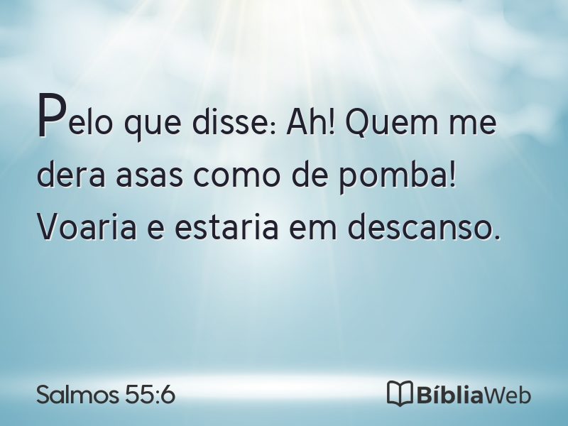 Salmos 55:6 em imagem para compartilhar