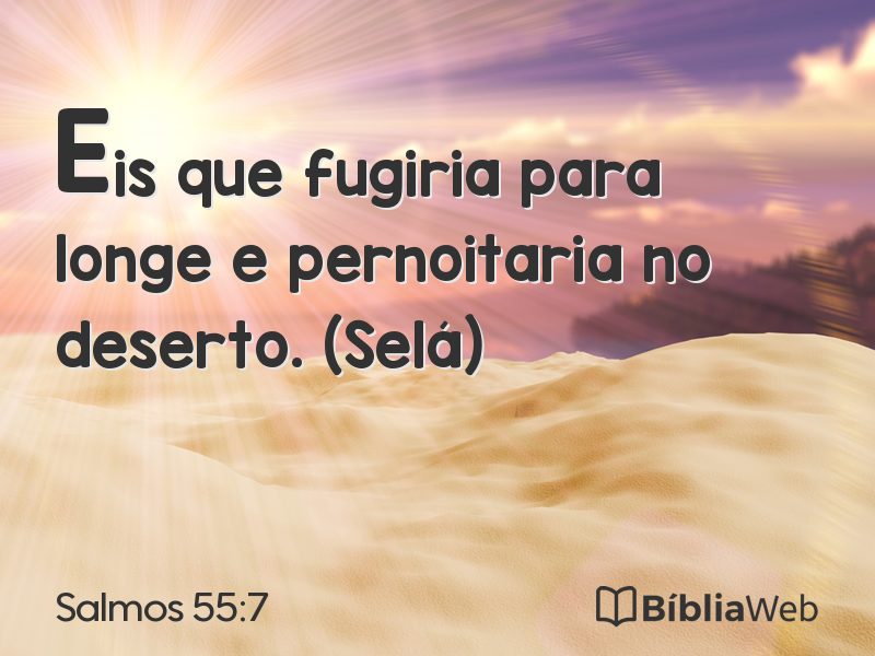Salmos 55:7 em imagem para compartilhar