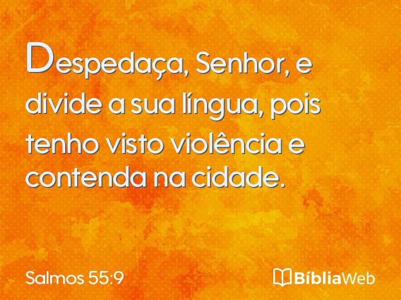 Salmos 55:9 em imagem para compartilhar