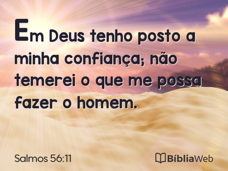 Salmos 56:11 em imagem para compartilhar