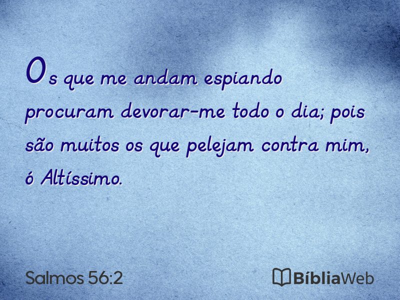 Salmos 56:2 em imagem para compartilhar