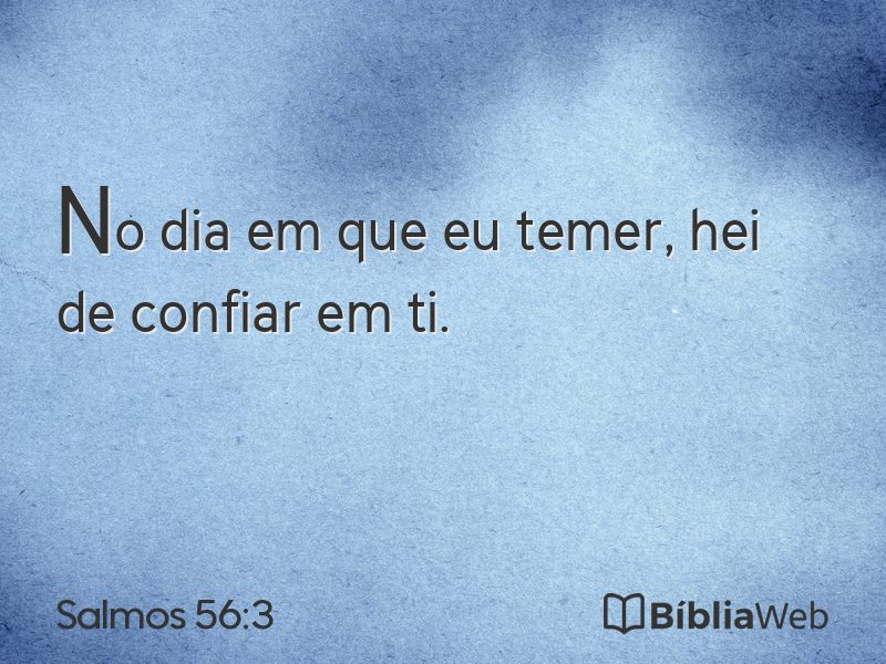 Salmos 56:3 em imagem para compartilhar
