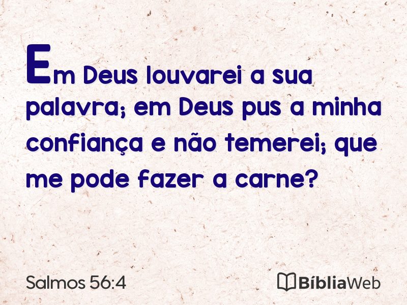 Salmos 56:4 em imagem para compartilhar