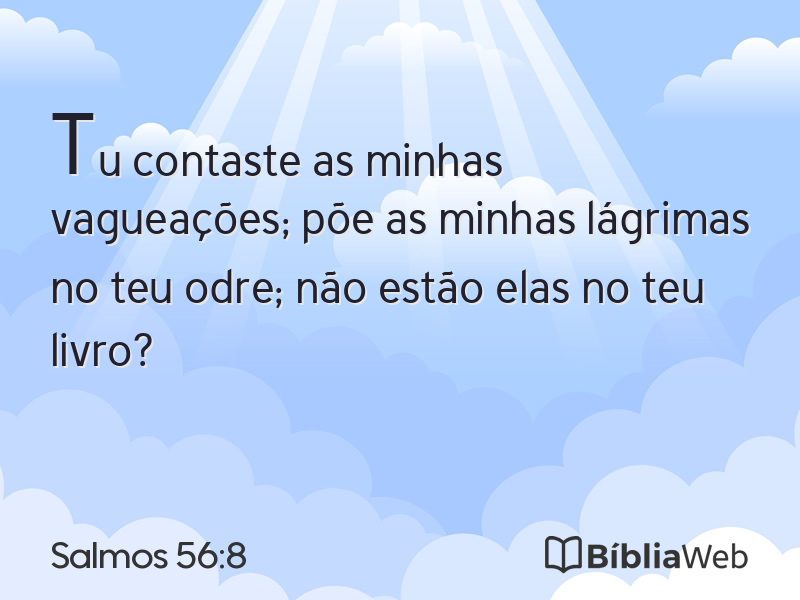 Salmos 56:8 em imagem para compartilhar