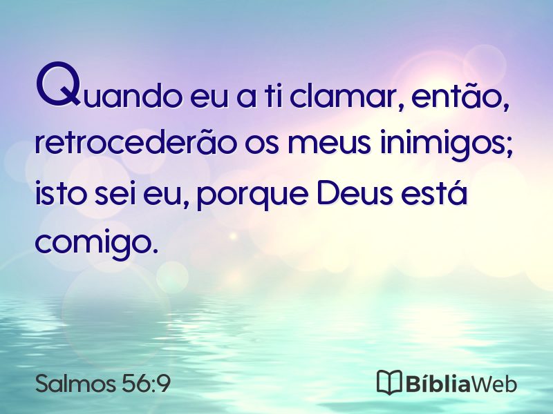 Salmos 56:9 em imagem para compartilhar