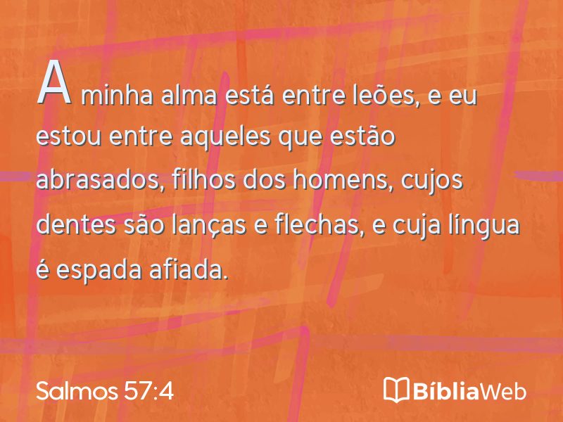 Salmos 57:4 em imagem para compartilhar