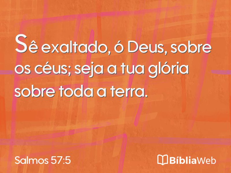 Salmos 57:5 em imagem para compartilhar