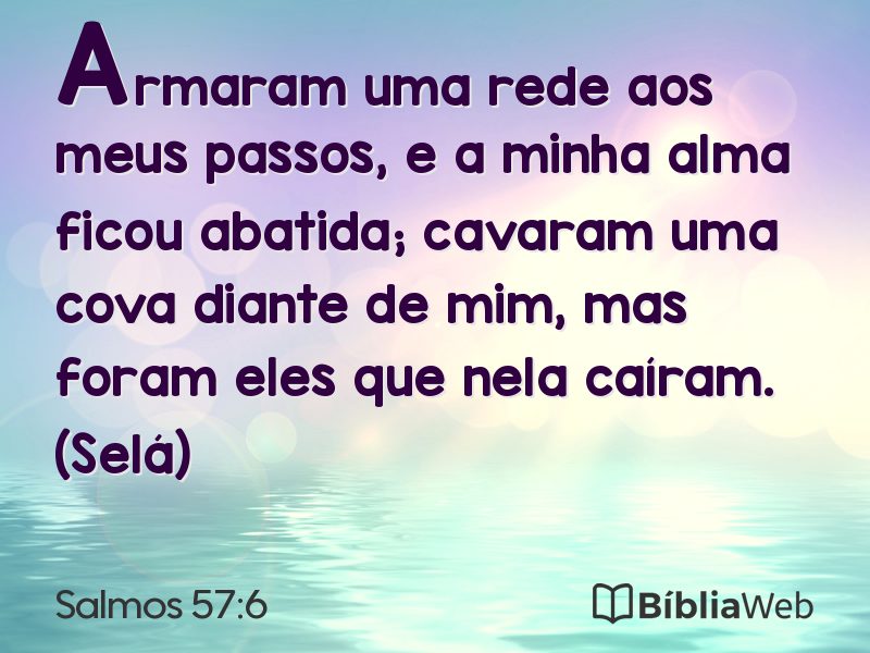 Salmos 57:6 em imagem para compartilhar