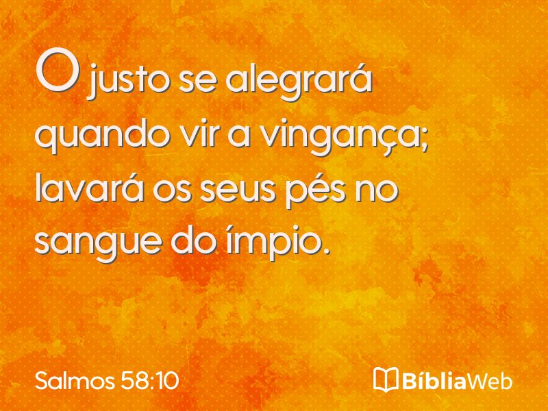 Salmos 58:10 em imagem para compartilhar