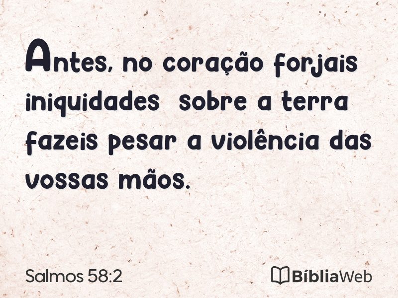 Salmos 58:2 em imagem para compartilhar