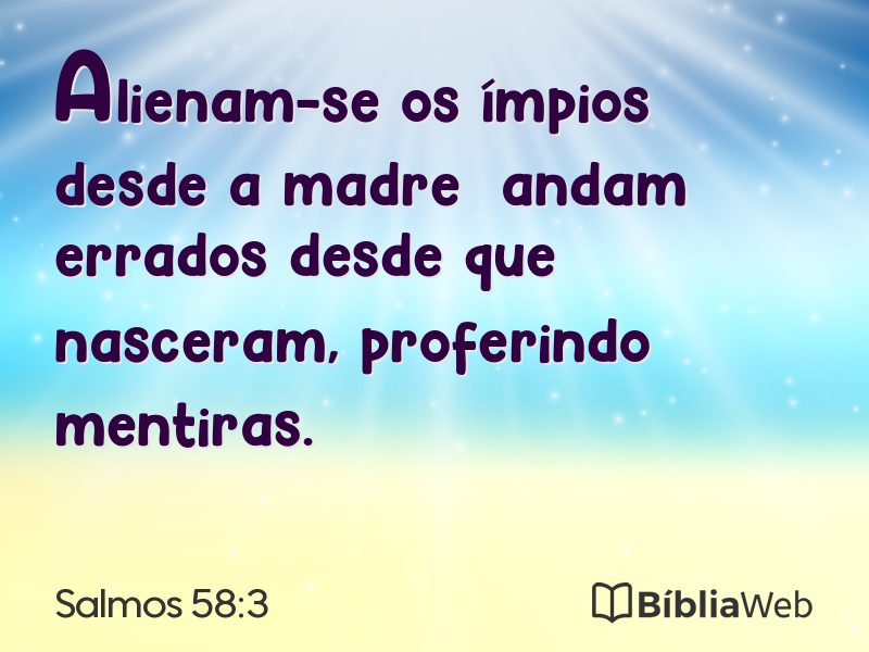 Salmos 58:3 em imagem para compartilhar