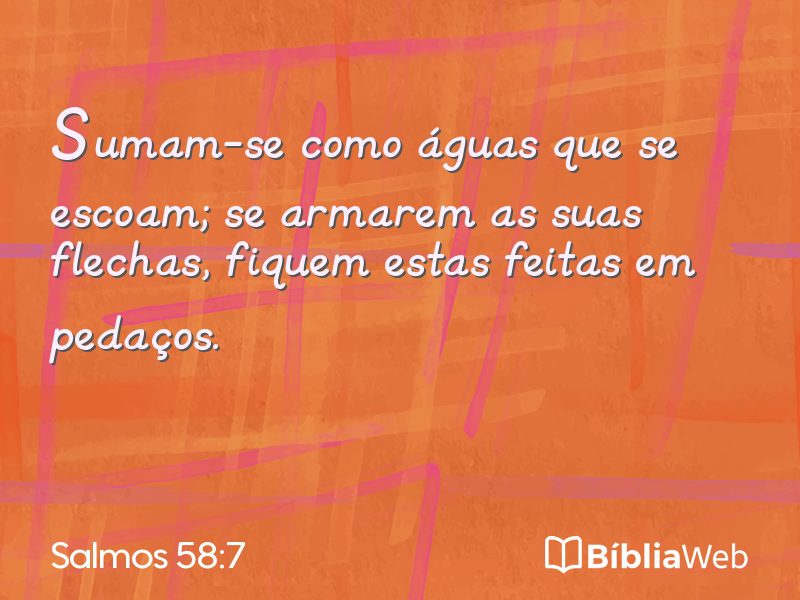 Salmos 58:7 em imagem para compartilhar