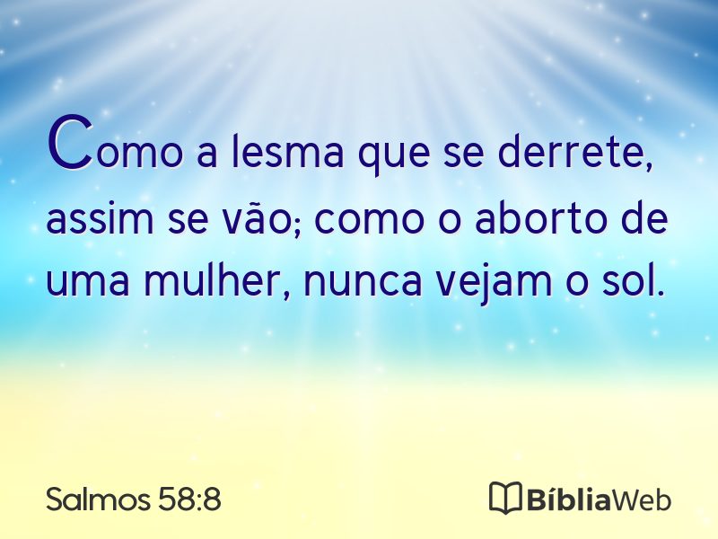 Salmos 58:8 em imagem para compartilhar