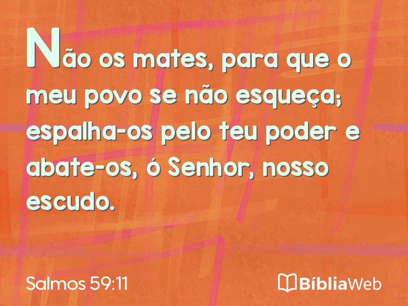 Salmos 59:11 em imagem para compartilhar