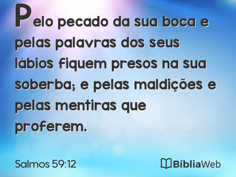 Salmos 59:12 em imagem para compartilhar