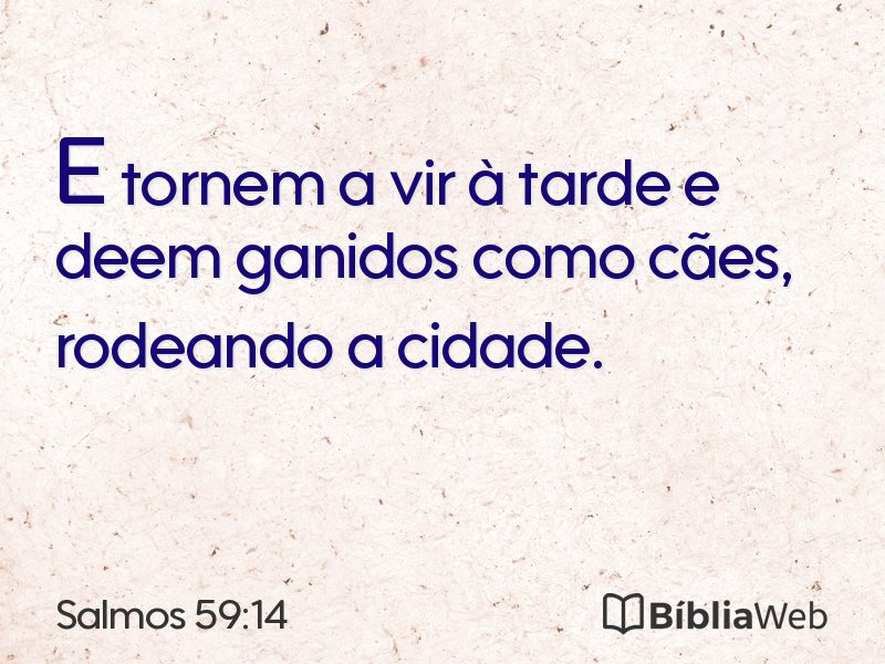 Salmos 59:14 em imagem para compartilhar