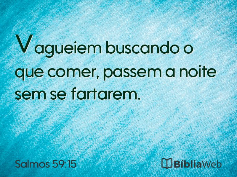 Salmos 59:15 em imagem para compartilhar