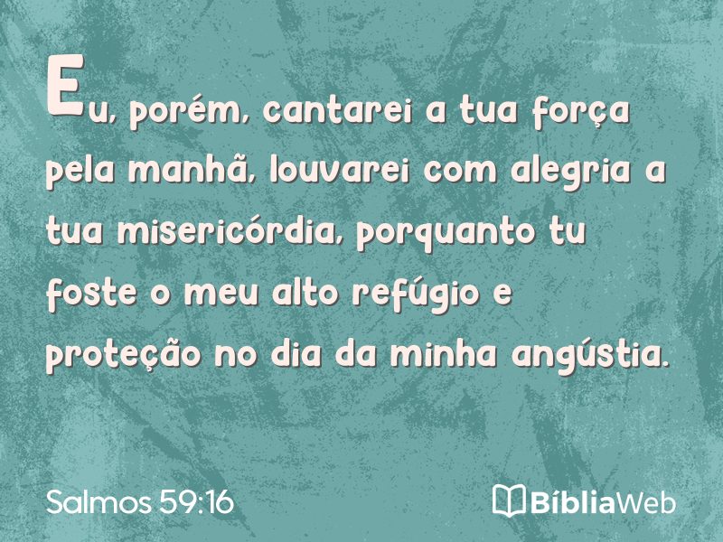 Salmos 59:16 em imagem para compartilhar