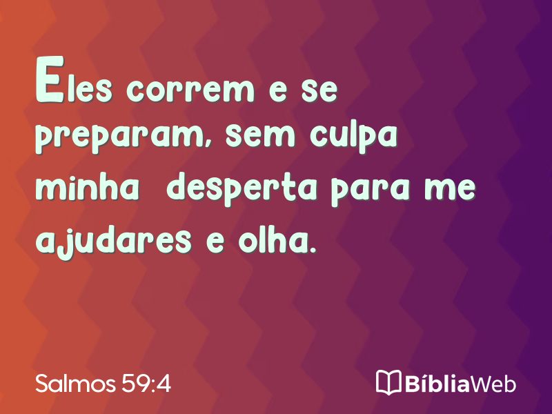 Salmos 59:4 em imagem para compartilhar