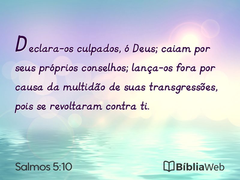 Salmos 5:10 em imagem para compartilhar