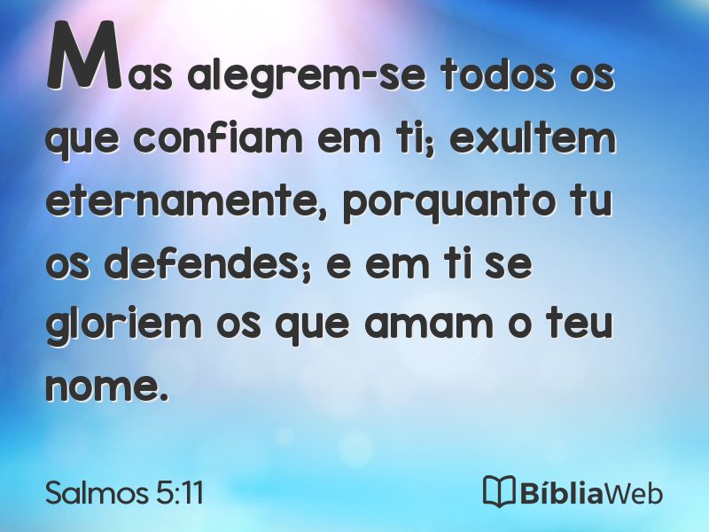 Salmos 5:11 em imagem para compartilhar